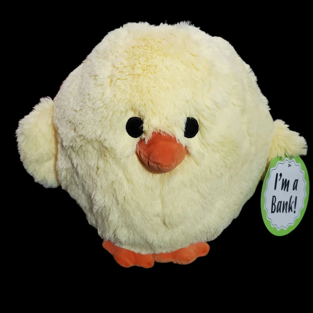 Yellow Plush Chick Piggy Bank